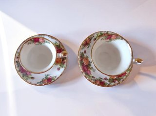 Taza de café y 1 de té Royal Albert Old Country
