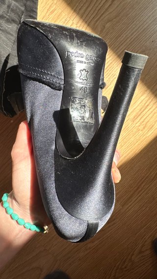 Zapatos Pedro Garcia Negros Tacon Moño