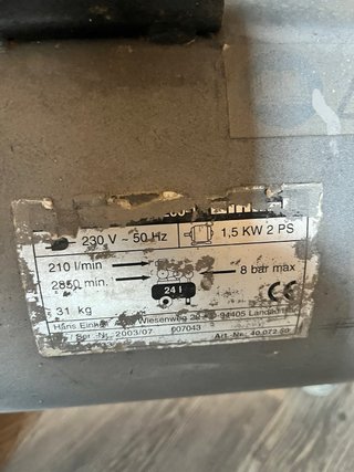 Compresor de aire con manguera