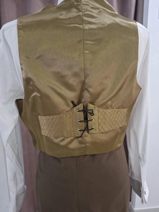 Traje Rociero Marrón Completo Tirantes y caireles