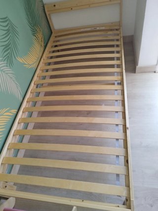 Estructura cama individual madera