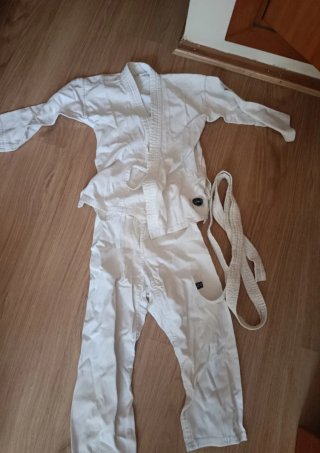 Kimono Karate Unisex Blanco Pantalon+karategui+cin