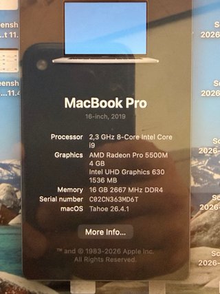MacBook Pro 16 2019 i9