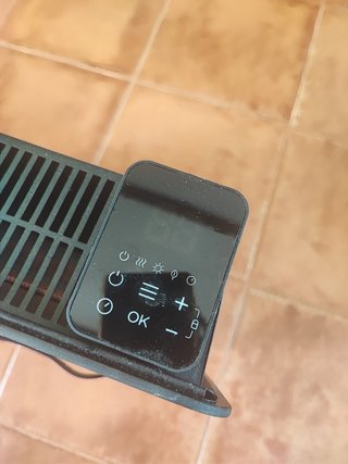 Radiador Calefactor Eléctrico OK Negro Cristal