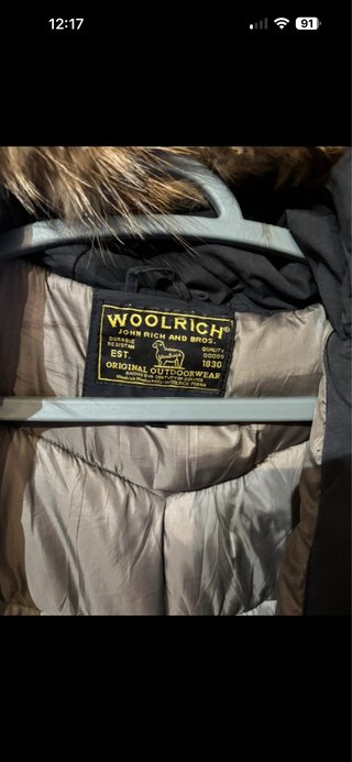 Woolrich Parka blu notte con Cappuccio Pelliccia