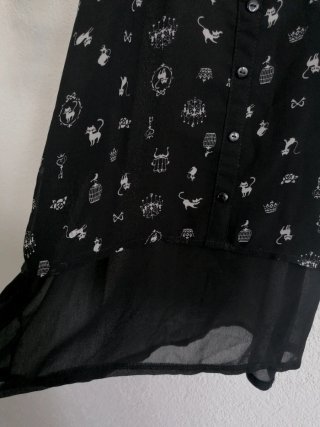 Top gótico preto