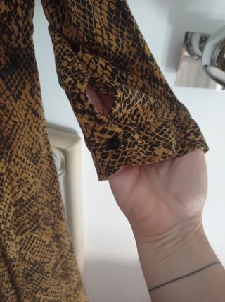 Vestido Zara Animal Print Marrón Talla L