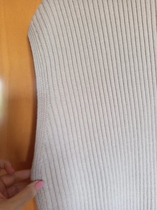 Jersey sin mangas beige mujer talla única