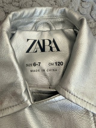 Chaqueta niña plateada