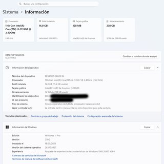 Intel Nuc 11, i5-1135g7, 16GB DDR4, 256GB SSD
