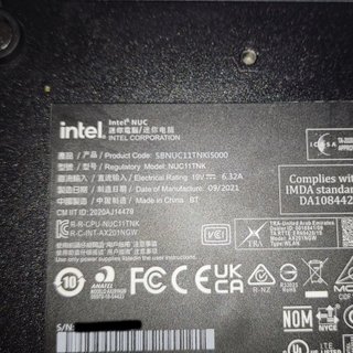 Intel Nuc 11, i5-1135g7, 16GB DDR4, 256GB SSD
