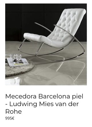 SillonMecedora de piel y metal