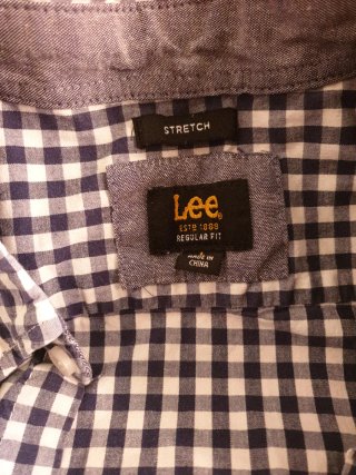 Camisa Lee cuadros manga corta