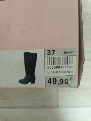 Botas altas negras mujer con hebilla