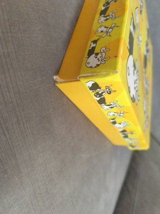 Set di 6 tazze e piatti da caffè con divertente design di mucche gialle
