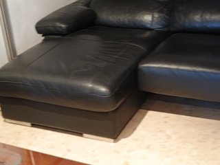 Sofá Chaise Longue 3 Plazas Negro 2.84 largo