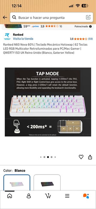 Teclado Mecánico Ranked N60 Nova 60%