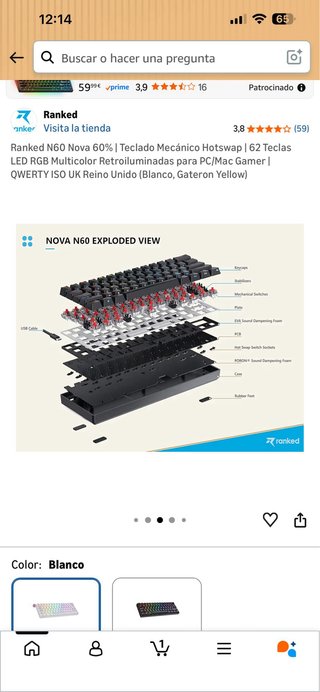 Teclado Mecánico Ranked N60 Nova 60%
