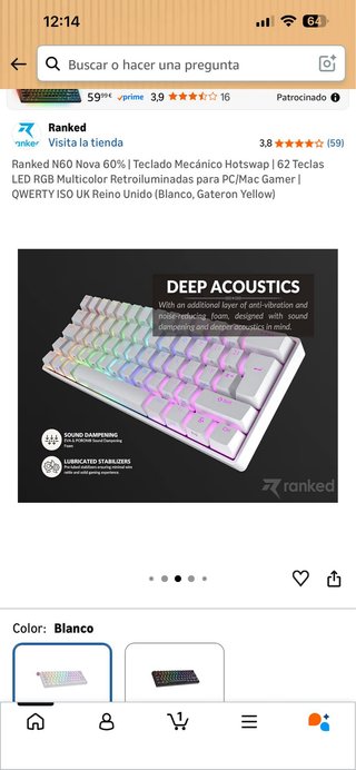 Teclado Mecánico Ranked N60 Nova 60%