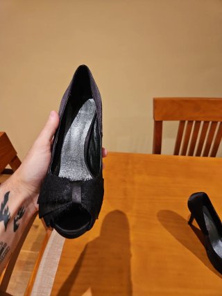 Zapatos tacón Paco Mena T37 fiesta negros