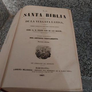 LA SANTA BIBLIA - 6 Tomos en 3 Volumenes.