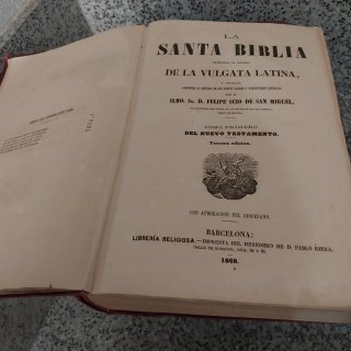 LA SANTA BIBLIA - 6 Tomos en 3 Volumenes.
