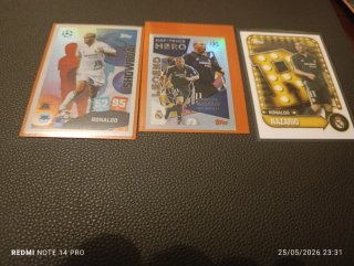 Cartas de fútbol Ronaldo Nazario Topps