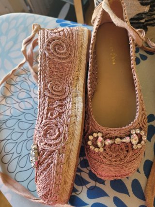 Sandalias Alma en Pena Esparto Rosa Joyas