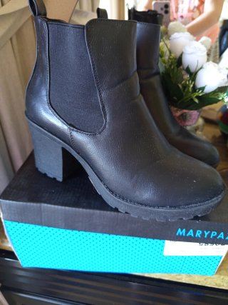 Botines de tacón negros mujer