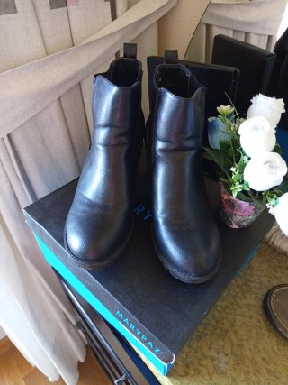 Botines de tacón negros mujer