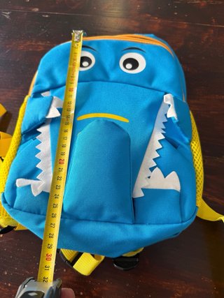 Zaino per bambini blu con design mostro