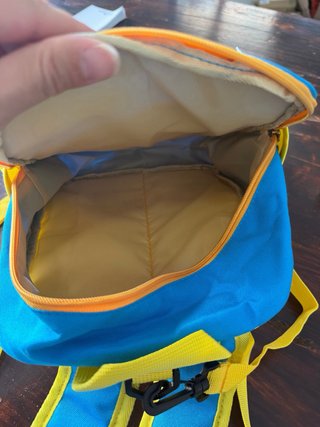 Zaino per bambini blu con design mostro