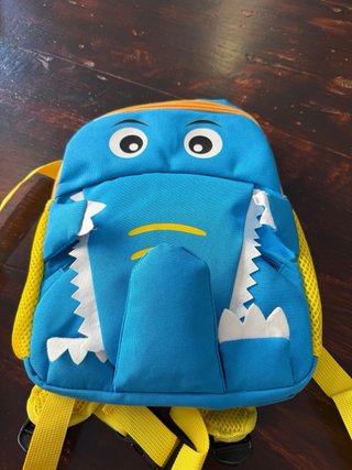 Zaino per bambini blu con design mostro