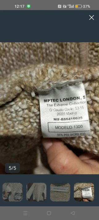 Chaqueta Talla Única Beige y Multicolor