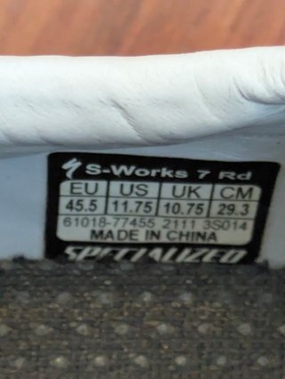 Zapatillas SPECIALIZED S-WORKS 7 talla 45.5.