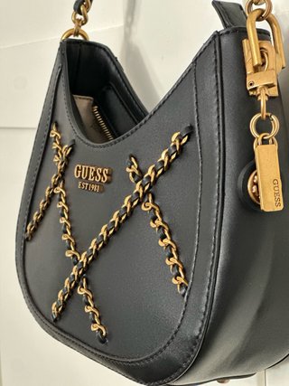 Bolso Guess Negro y Dorado Nuevo