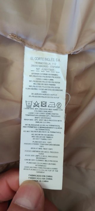 Chaqueta El Corte Inglés Beige Talla M