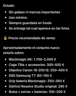 Blackmagic Pocket Cinema Camera 6K + Tilta