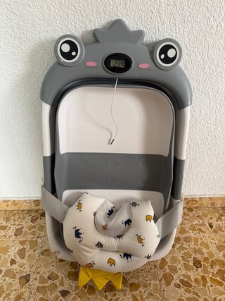 Bañera plegable para bebé con termómetro