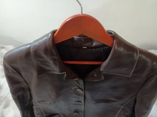 Chaqueta Piel Oveja Vintage Marrón