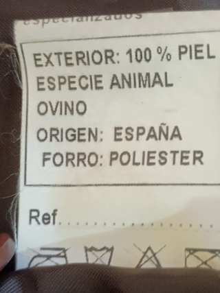 Chaqueta Piel Oveja Vintage Marrón
