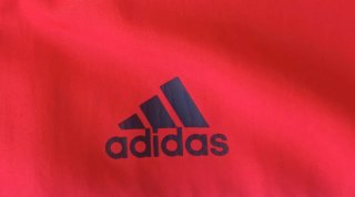 Adidas sudadera con cremallera vintage hombre roja