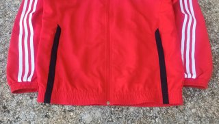 Adidas sudadera con cremallera vintage hombre roja