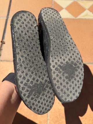 Alpargatas Toms Negras Purpurina Talla 38.5 W8
