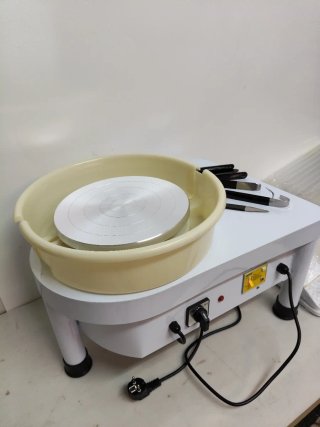 Mini torno alfarero y kit cerámica