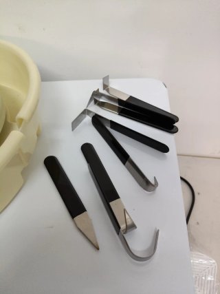 Mini torno alfarero y kit cerámica