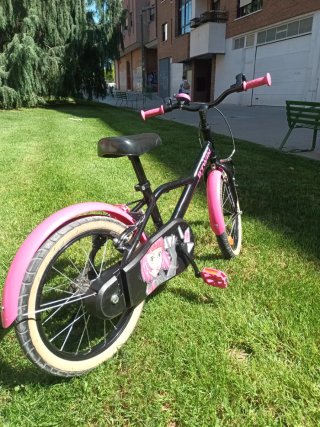 Bicicleta Infantil Btwin Rosa Negra