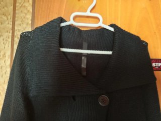Chaqueta de punto negra mujer