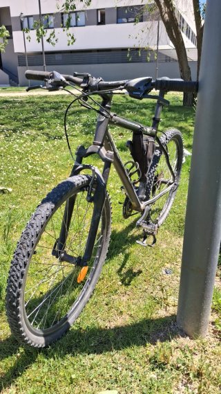 Bicicleta MTB Rockrider 26 Gris