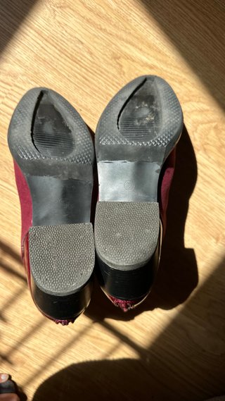 Botines granates tacón